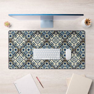 Mediterranean Tiles, Portuguese, Azulejo, Majolica Desk Mat