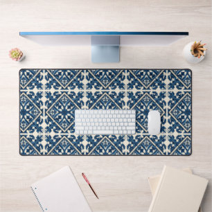 Mediterranean Tiles, Portuguese, Azulejo, Majolica Desk Mat