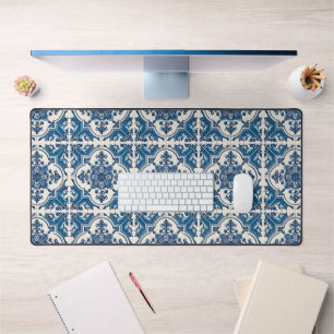 Mediterranean Tiles, Portuguese, Azulejo, Majolica Desk Mat