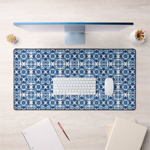 Mediterranean Tiles, Portuguese, Azulejo, Majolica Desk Mat