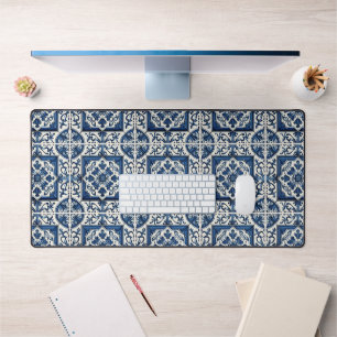Mediterranean Tiles, Portuguese, Azulejo, Majolica Desk Mat