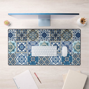 Mediterranean Tiles, Portuguese, Azulejo, Majolica Desk Mat