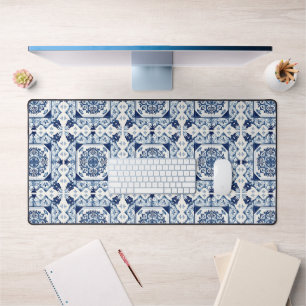 Mediterranean Tiles, Portuguese, Azulejo, Majolica Desk Mat