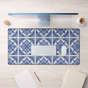 Mediterranean Tiles, Portuguese, Azulejo, Majolica Desk Mat