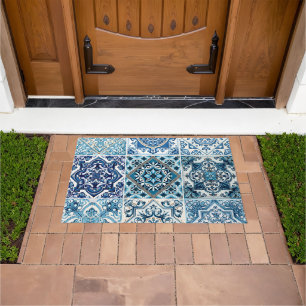 Mediterranean Tiles, Portuguese, Azulejo, Majolica Doormat