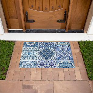 Mediterranean Tiles, Portuguese, Azulejo, Majolica Doormat