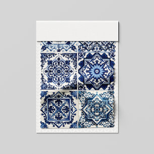 Mediterranean Tiles, Portuguese, Azulejo, Majolica Fabric