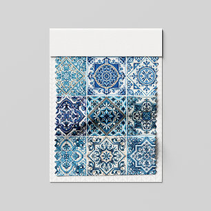 Mediterranean Tiles, Portuguese, Azulejo, Majolica Fabric