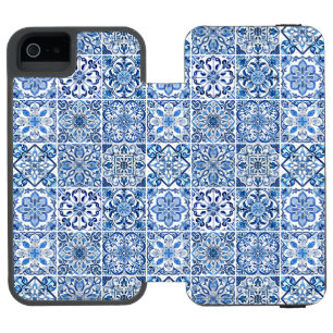 Mediterranean Tiles, Portuguese, Azulejo, Majolica Incipio Watson™ iPhone 5 Wallet Case