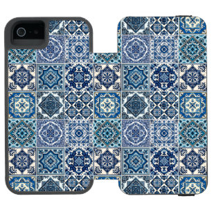 Mediterranean Tiles, Portuguese, Azulejo, Majolica Incipio Watson™ iPhone 5 Wallet Case