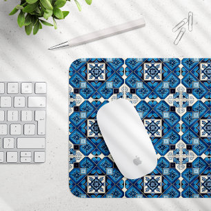 Mediterranean Tiles, Portuguese, Azulejo, Majolica Mouse Mat