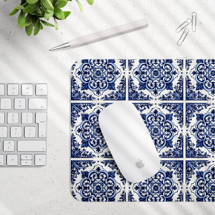 Mediterranean Tiles, Portuguese, Azulejo, Majolica Mouse Mat