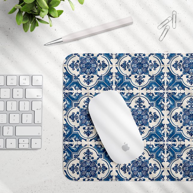 Mediterranean Tiles, Portuguese, Azulejo, Majolica Mouse Mat (Creator Uploaded)