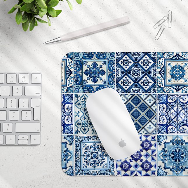 Mediterranean Tiles, Portuguese, Azulejo, Majolica Mouse Mat (Creator Uploaded)