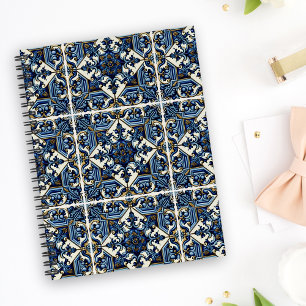 Mediterranean Tiles, Portuguese, Azulejo, Majolica Notebook