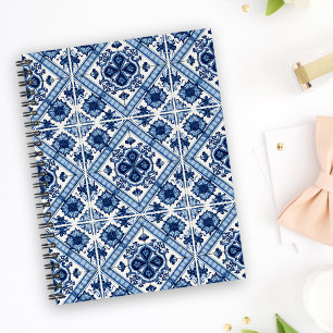 Mediterranean Tiles, Portuguese, Azulejo, Majolica Notebook