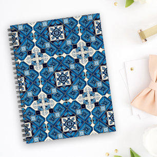 Mediterranean Tiles, Portuguese, Azulejo, Majolica Notebook