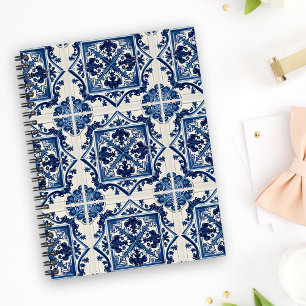 Mediterranean Tiles, Portuguese, Azulejo, Majolica Notebook