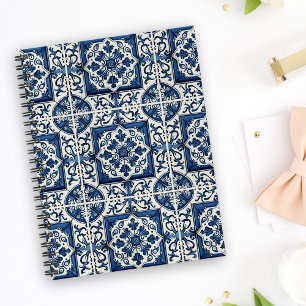Mediterranean Tiles, Portuguese, Azulejo, Majolica Notebook