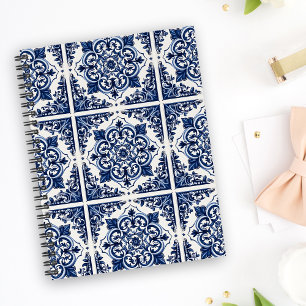 Mediterranean Tiles, Portuguese, Azulejo, Majolica Notebook