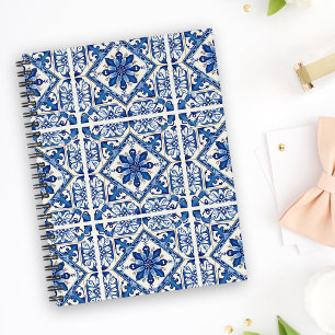 Mediterranean Tiles, Portuguese, Azulejo, Majolica Notebook
