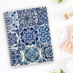 Mediterranean Tiles, Portuguese, Azulejo, Majolica Notebook