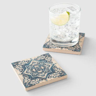 Mediterranean Tiles, Portuguese, Azulejo, Majolica Stone Coaster