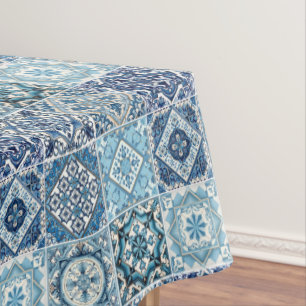 Mediterranean Tiles, Portuguese, Azulejo, Majolica Tablecloth