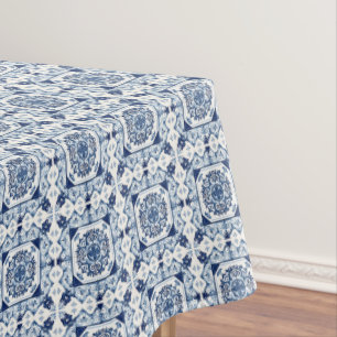 Mediterranean Tiles, Portuguese, Azulejo, Majolica Tablecloth