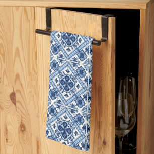 Mediterranean Tiles, Portuguese, Azulejo, Majolica Tea Towel