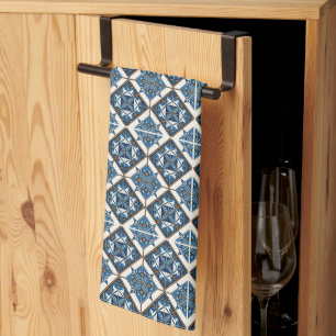 Mediterranean Tiles, Portuguese, Azulejo, Majolica Tea Towel