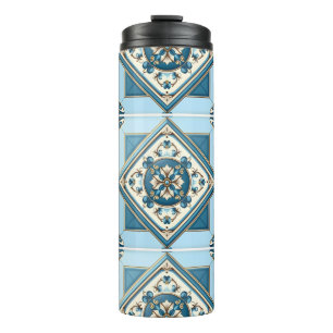 Mediterranean Tiles, Portuguese, Azulejo, Majolica Thermal Tumbler