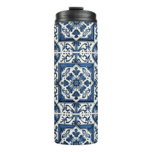 Mediterranean Tiles, Portuguese, Azulejo, Majolica Thermal Tumbler