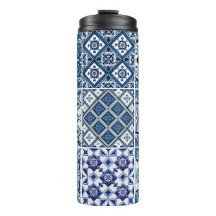 Mediterranean Tiles, Portuguese, Azulejo, Majolica Thermal Tumbler