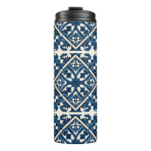 Mediterranean Tiles, Portuguese, Azulejo, Majolica Thermal Tumbler