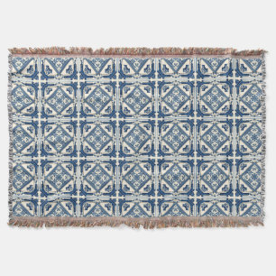 Mediterranean Tiles, Portuguese, Azulejo, Majolica Throw Blanket