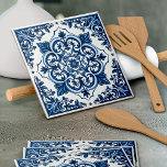 Mediterranean Tiles, Portuguese, Azulejo, Majolica Tile<br><div class="desc">Elegant,  stylish and sophisticated pattern with Mediterranean tiles in blue and white colour. Modern and trendy gift,  perfect for the Azulejo lover in your life.</div>