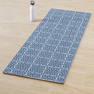 Mediterranean Tiles, Portuguese, Azulejo, Majolica Yoga Mat