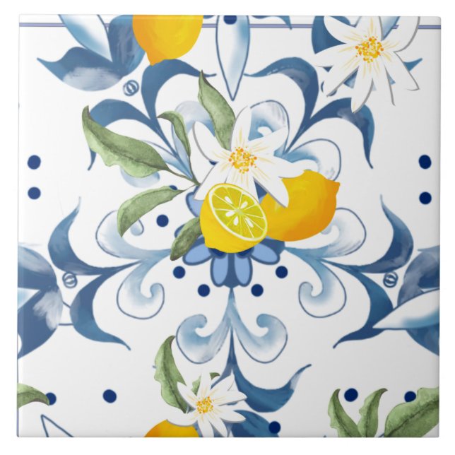 Mediterranean tiles,Sicilian tiles ,majolica  (Front)