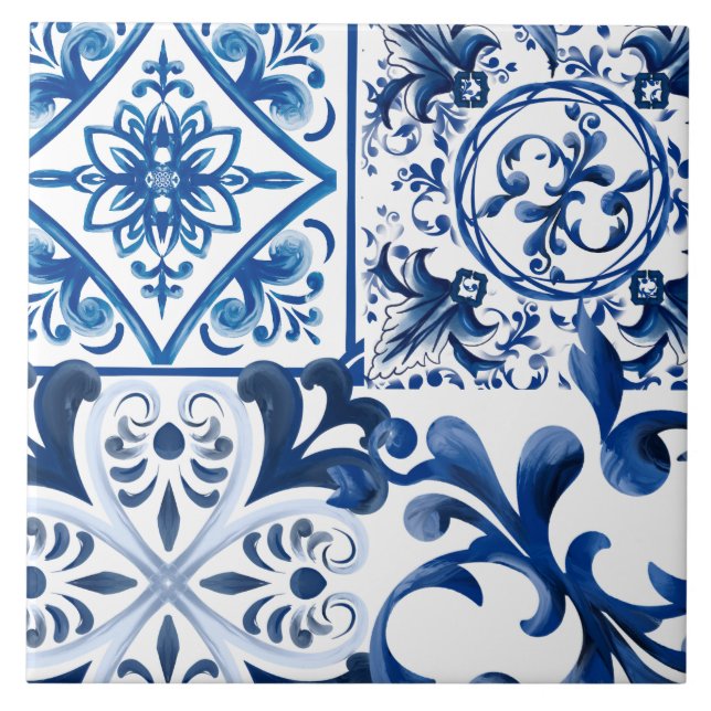 Mediterranean tiles,Sicilian tiles ,majolica  (Front)