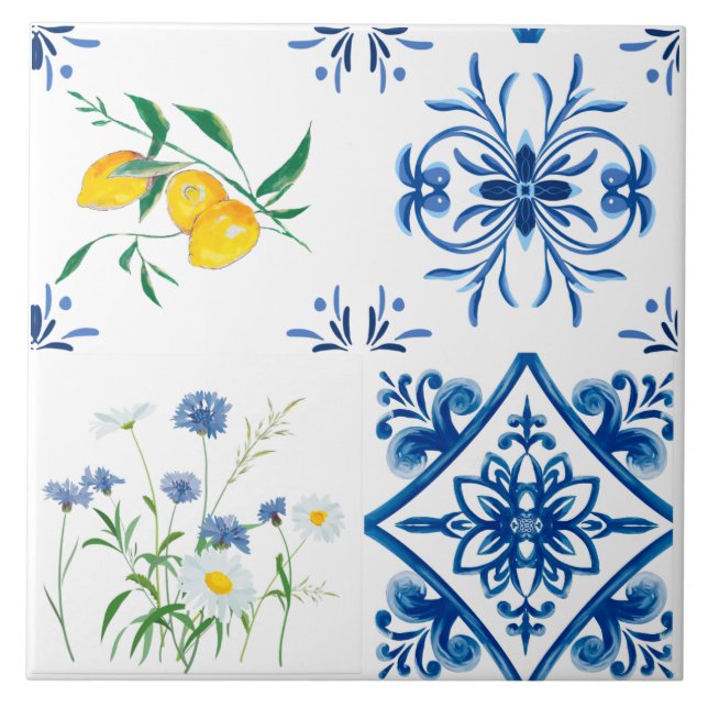 Mediterranean tiles,Sicilian tiles ,majolica  (Front)