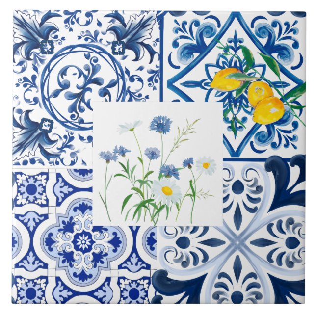 Mediterranean tiles,Sicilian tiles ,majolica  (Front)