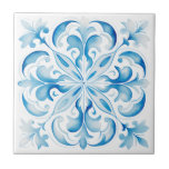 Mediterranean Tuscany Blue Design Tile<br><div class="desc">Mediterranean blue Tuscan design ceramic tile.</div>