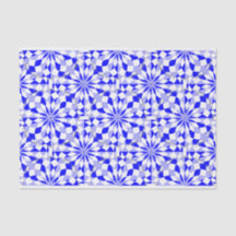 Mediterranean Two Tone Blue Geometric Pattern