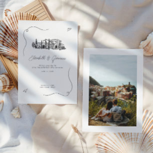 Mediterranean Villa Venue Sketch Wedding