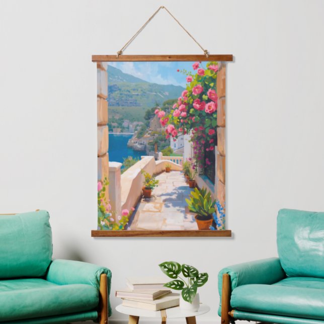 Mediterranean Walkway Hanging Tapestry (Living Room)
