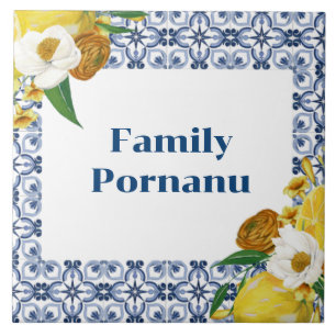 Mediterranean Warmth Personalised Charm Portugal Tile