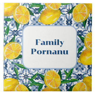 Mediterranean Warmth Personalised Charm Portugal  Tile