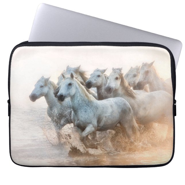 Mediterranean Water at Sunrise Laptop Sleeve (Front)