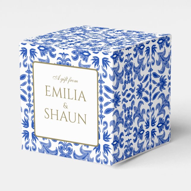 Mediterranean Wedding Favour Box (Front Side)